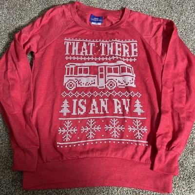 Women s National Lampoons Christmas Vacation Red Long Sleeve Shirt SIZE SMALL RV