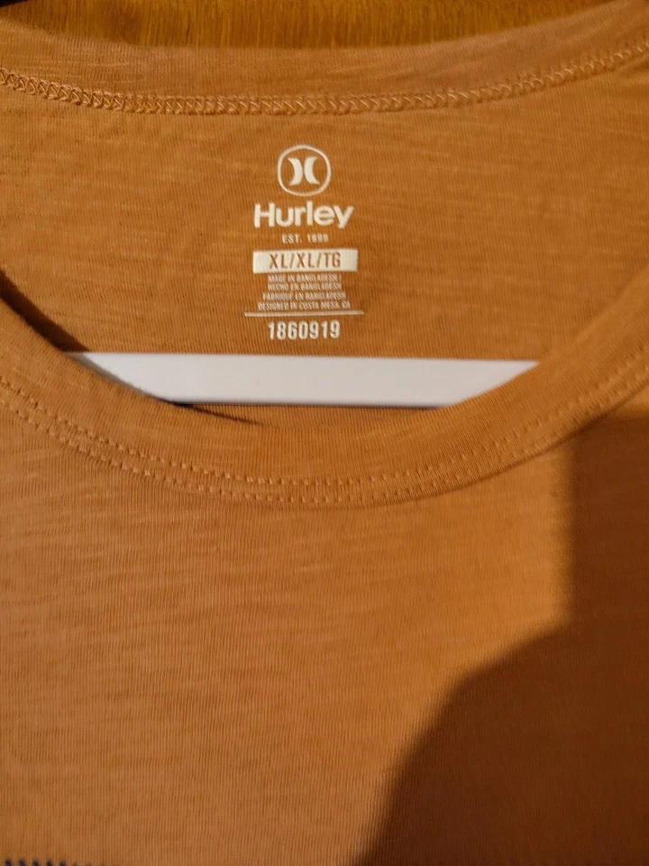 Men's XL OrangeHurley Tee Shirt short Sleeve Surfer Shirt Established 99' - Image 3 of 4