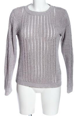 MONA Häkelpullover Damen Pullover Gr. DE 38 hellgrau Casual-Look