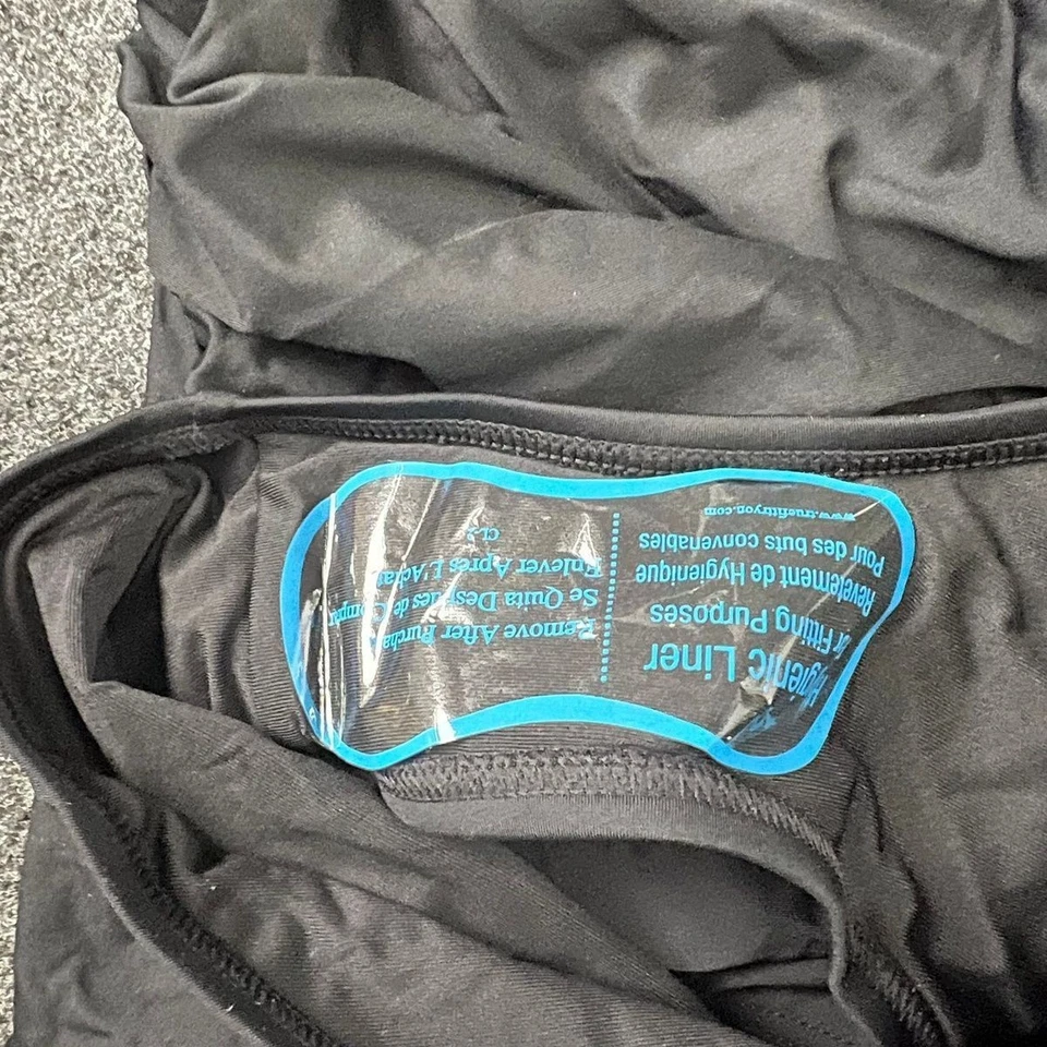 DKNY Ruffled Plunge V-Neck One Piece Women's,  Black  / Size XS - Image 3 of 3