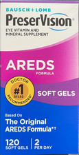 Bausch Lomb PreserVision AREDS Eye Vitamins Softgels 120 Soft Gels X2 Exp 10/27