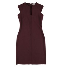 bar III Womens Solid Sheath Dress, blackcurrant, S