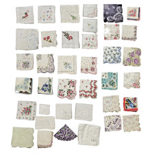 Lot Of Hankies  38 Vintage Handkerchiefs