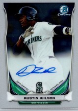 2014 Bowman Chrome #BCAP-AW Austin Wilson Seattle Mariners Auto