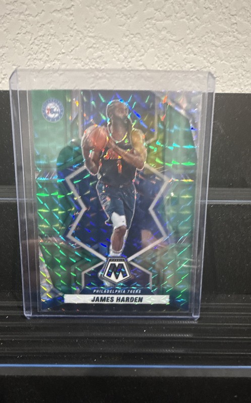 2021-22 Panini Mosaic - James Harden #27 Green Mosaic Prizm