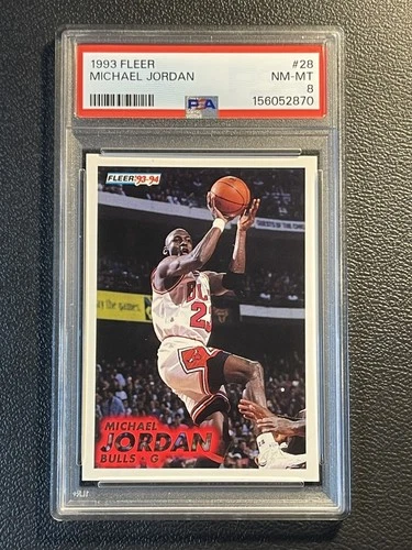 1993-94 Fleer Basketball Michael Jordan #28 PSA 8
