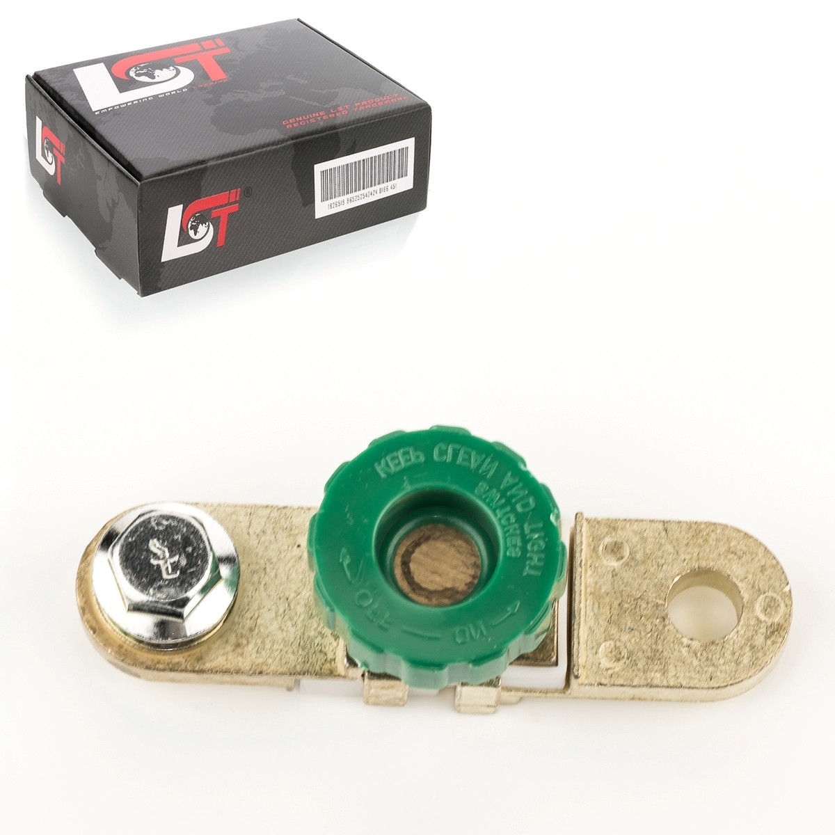 Car Battery Disconnect Switch Isolator with Round Knob Green for DAIMLER