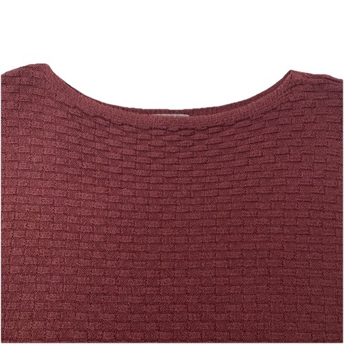 Vince Camuto Pullover Boat Neck Long Sleeve Sweater Womens size Small Burgundy - Picture 3 of 7
