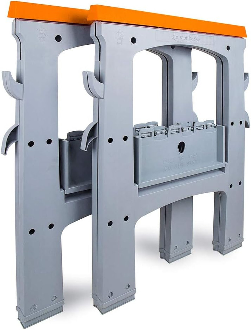 Set Cavalletti da Lavoro Pieghevoli 408kg - Acciaio Portatile Heavy Duty