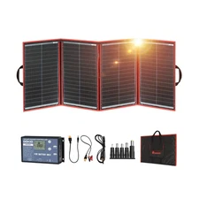 DOKIO 200W Portable Foldable Solar Panel Kit, Compact 20x26.4in Design 9.7lb ...