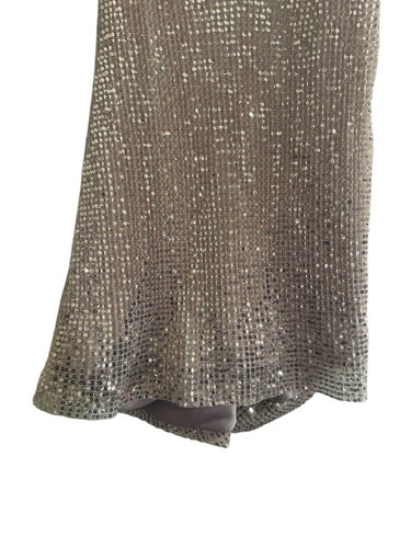 NWT Express Small Sequin Cami Tank Top Blush Mauve Cross Back Glam Fairy #4423 - Picture 3 of 11