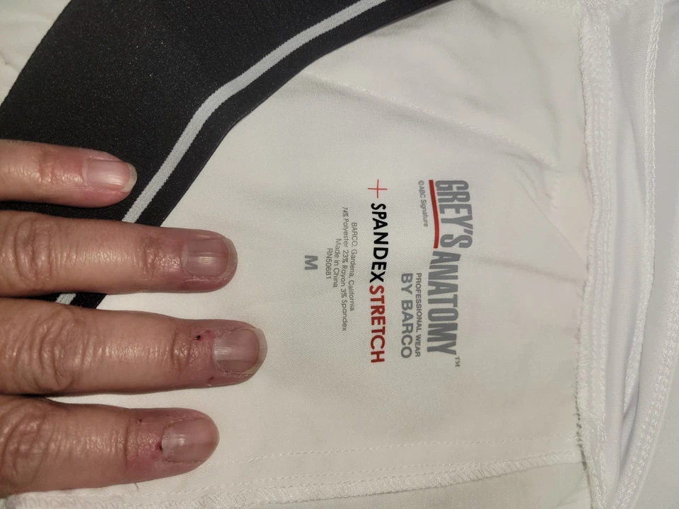 Bundle Of 4 - Preowned Womens Size Med White Stretch Scrub Pants Free Shipping - Image 3 of 4