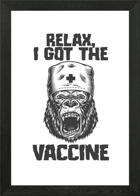 Relax I Got The Vaccine Gerahmtes Wandbild Poster Leinwanddruck Bild