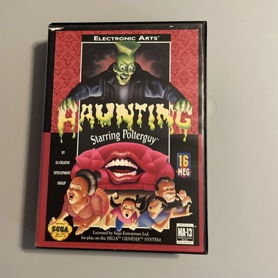 Haunting Starring Polterguy Sega Genesis REG card EA 1993 16 Meg