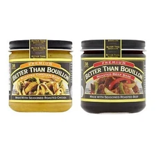 Premium Roasted Beef and Chicken Base, 8 oz Jars, Pack of 2