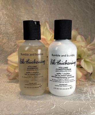 Bumble Bb Thickening Volume Color Safe Conditioner & Shampoo 2 oz Each Free Ship