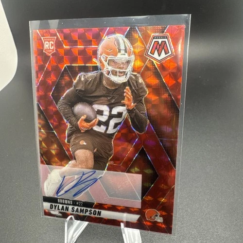 2025 Panini Mosaic - Rookies Dylan Sampson #355 Red Mosaic Prizm Autographs /199