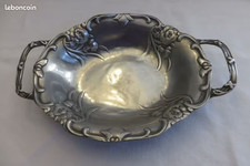 Ancien plat avec anses en étain
