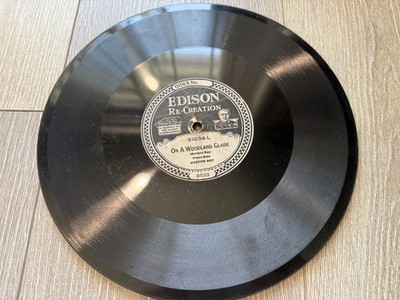 Vintage Edison Re-Creation Disc Record On A Woodland Glade / Red Moon Waltz