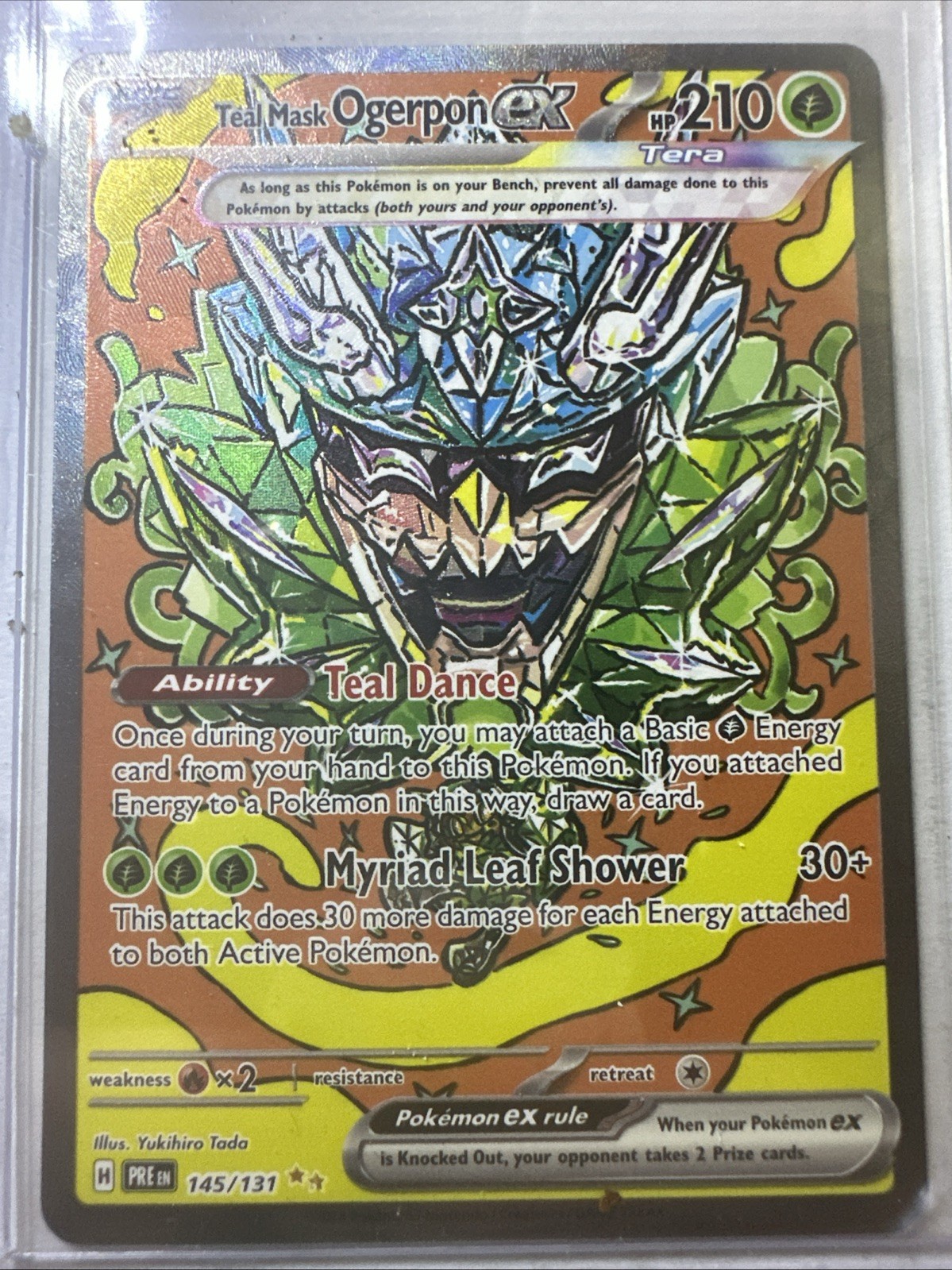 Teal Mask Ogerpon ex 145/131 SIR Prismatic Evolutions, Full Art Holo Pokemon TCG