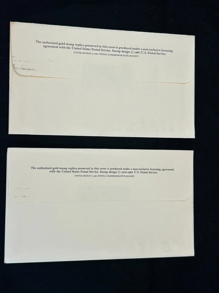 1980 Youth Classics 22kt Gold Replica First Day Covers Complete Set of 2 - Image 3 of 3