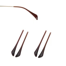 2 Pairs Eyeglass End Tips Ear Sock Pieces Tube Sleeve Temple Replacement Hard