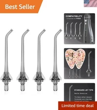 4 Pack Classic Jet Tips for Nicwell & Oralfree Water Flosser - Optimal Oral Care
