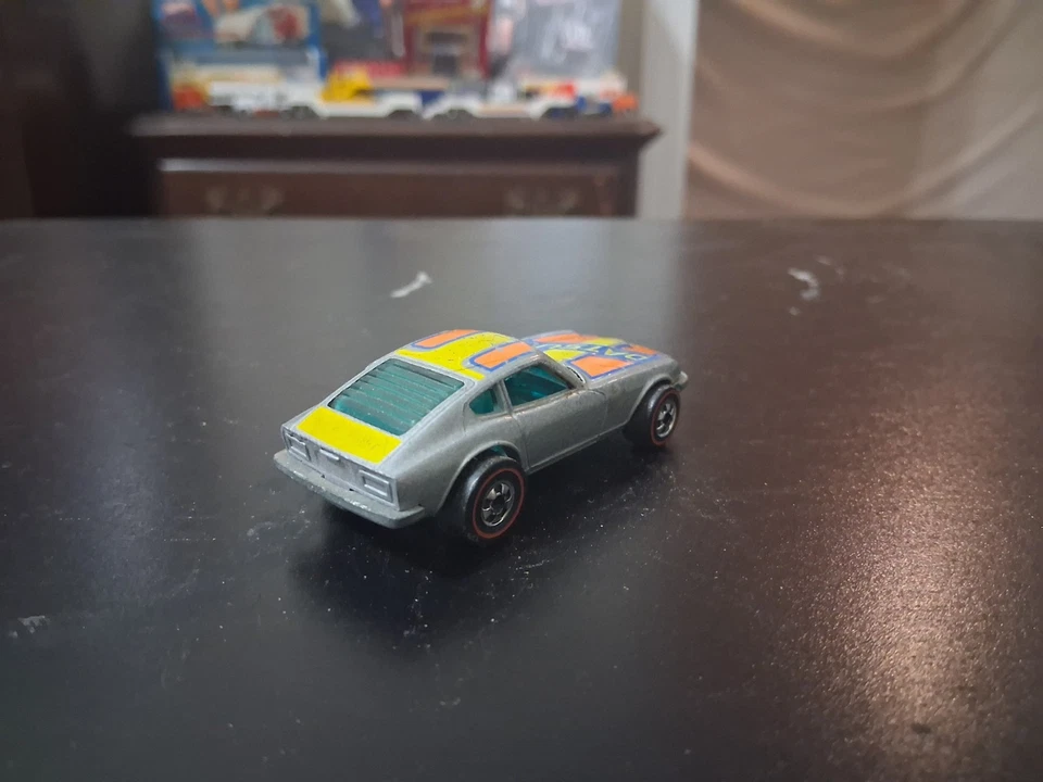 Bonito gris vintage Hot Wheels Redline Flying Colors Datsun Z Whiz Foto 3 de 4