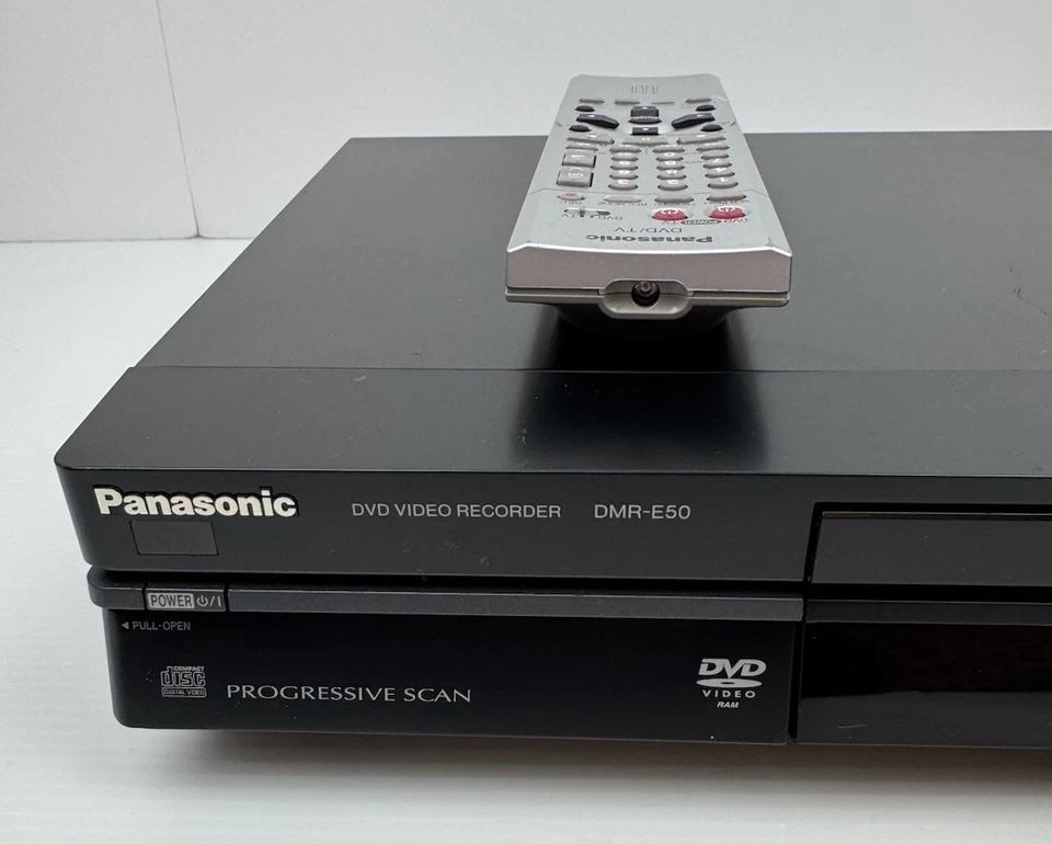 Panasonic DVD Video Recorder DMR-E50P Black W/ Gray Remote Tested Working - Image 2 of 4