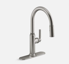 KOHLER Revolv 1-Handle Pull Down Sprayer Kitchen Faucet in Vibrant Stainless
