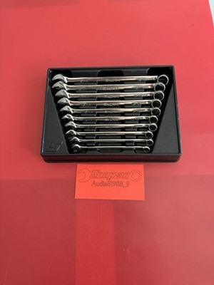 Snap On 10 Stck. 12 Punkt metrisch Flankenantrieb Kombination Schraubenschlüssel Set 10-19 mm OEXM710B.