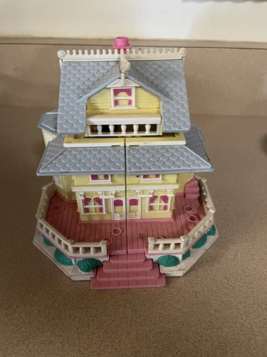 VTG 1995 Polly Pocket Clubhouse, Pop-Up Party Play House Bluebird Toy 