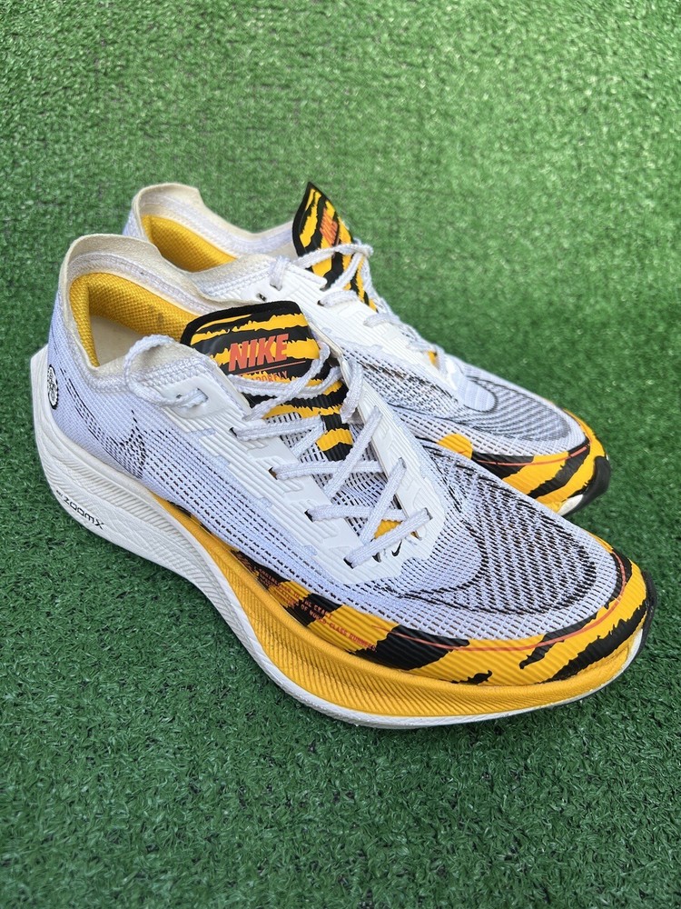 Nike ZoomX Vaporfly NEXT% 2 BRS Tiger Running Shoes Men's Size 6.5 Women's 8 White DM7601-100