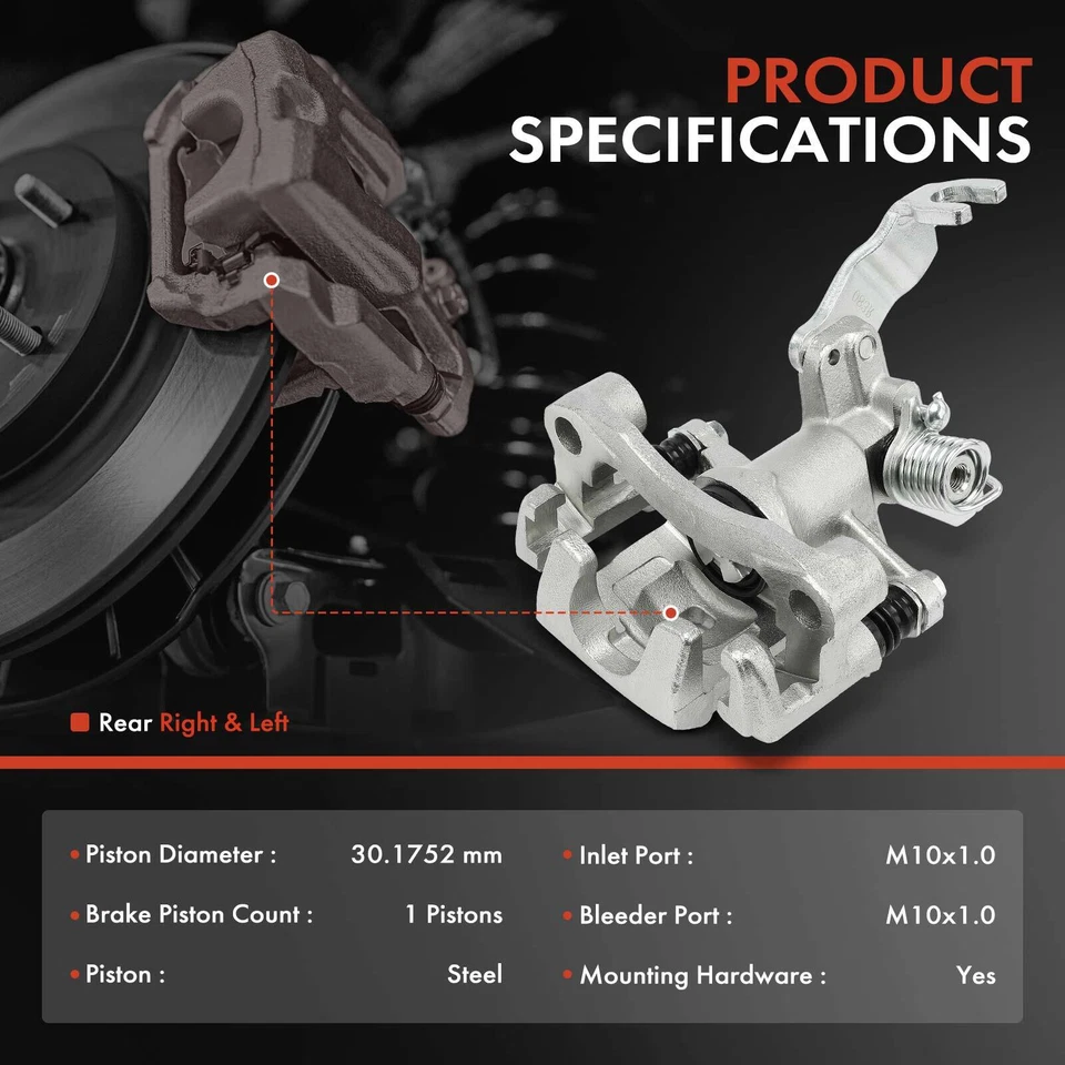 Par de pinzas de freno traseras con soporte para Nissan 200SX 1995-1998 Sentra 1995-1999 Foto 2 de 4