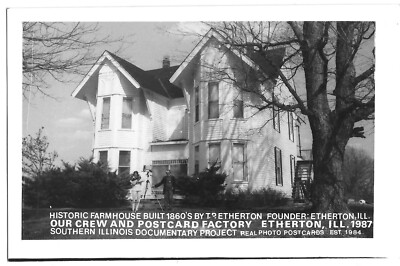 Etherton, IL Murphysboro, Illinois old RPPC Postcard Factory Note by David Morey