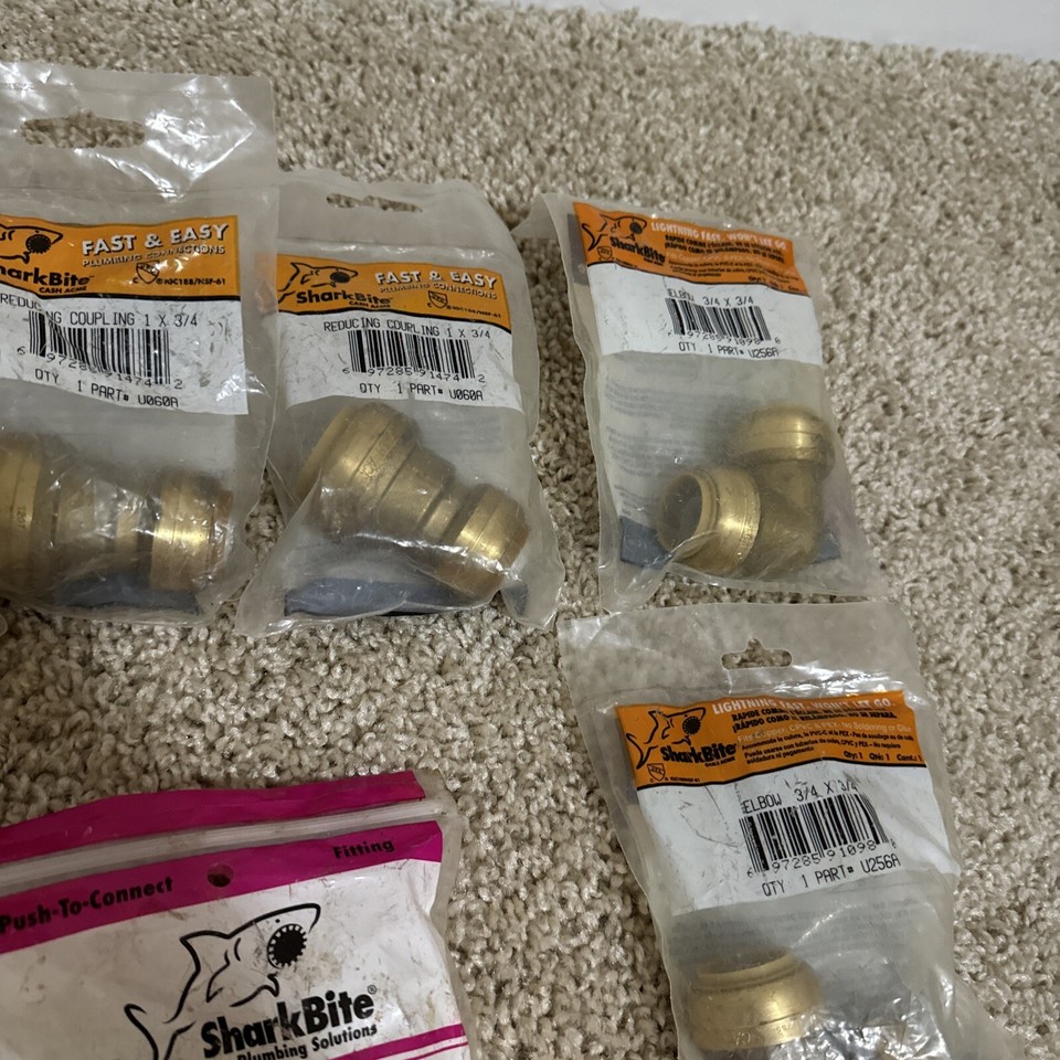 Plumbing Fittings Lot Of 16 Various Couplings, Unions, & Valves (Worth