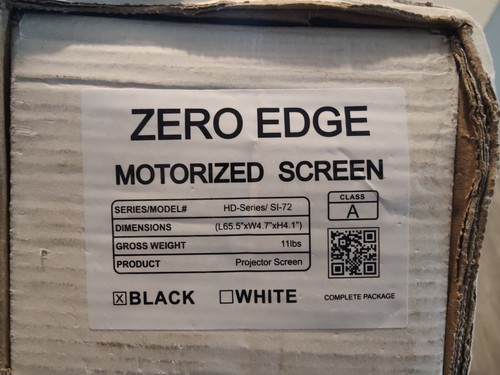 Zero Edge 72" Motorized Projector Screen - SI-72 - 4:3 Aspect Ratio - Picture 2 of 12