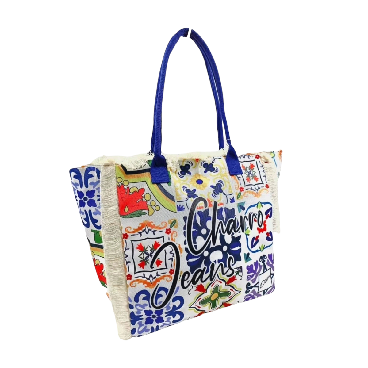 Borsa mare donna leggera in cotone comoda e leggera tasca