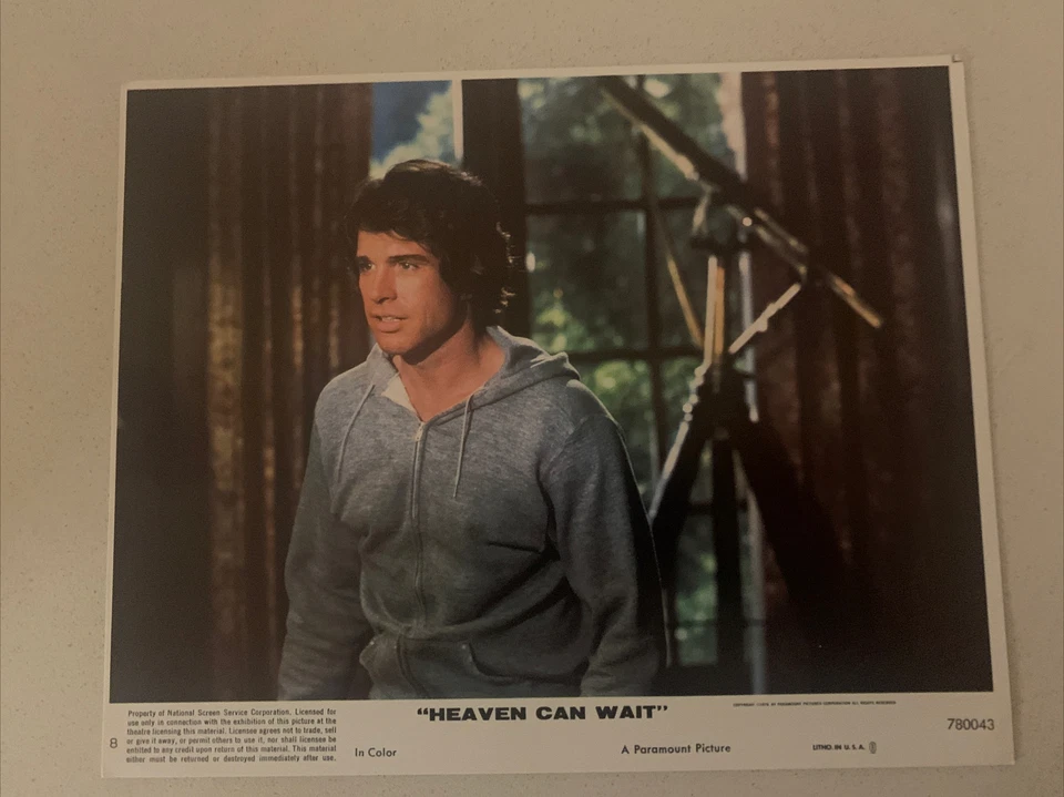 Heaven Can Wait Lobby Card Warren Beatty & Julie Christie Vintage 1978 10 x 8 s2 - Image 1 of 1