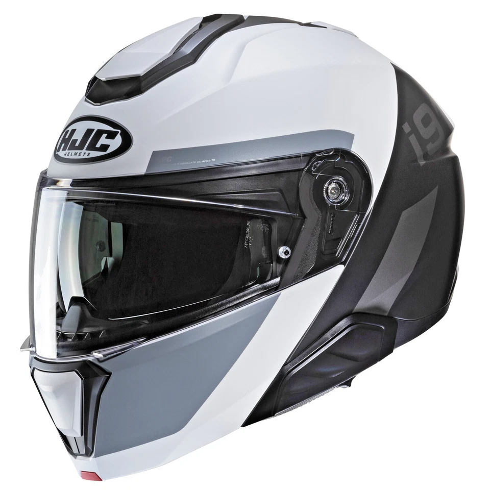 HJC i91 Bina Modular Sunscreen Motorcycle Helmet Gray XS S M L XL 2XL DOT USA BK - Image 2 of 3