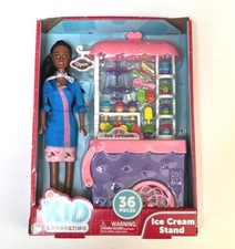 KIDS CONNECTION Ice Cream Stand Play Set With Doll, Brand New