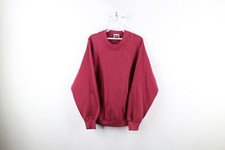 Vintage 90s Streetwear Womens Large Faded Blank Crewneck Sweatshirt Purple USA