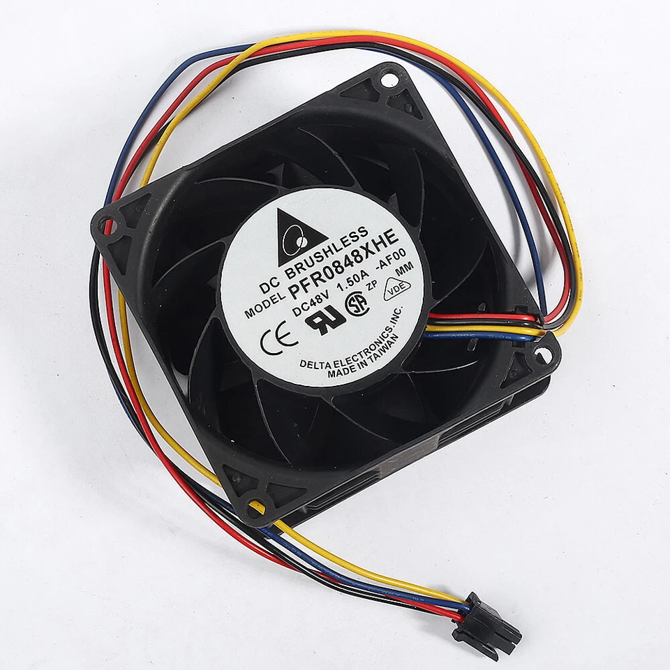 1PC Delta 8038 PFR0848XHE DC48V 1.50A 4-wire 8CM large volume cooling fan - Image 2 of 3