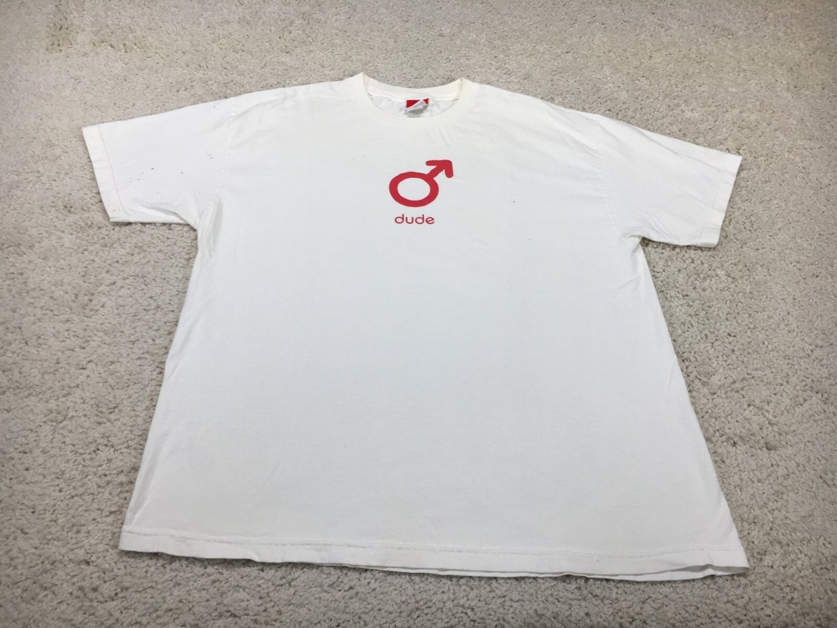 Vintage Target Shirt Mens Extra Large White Red Dude Logo Short