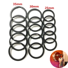 Split Key Ring 25-35MM Flat Surface Double Metal Loop Black Key Chain Holder DIY