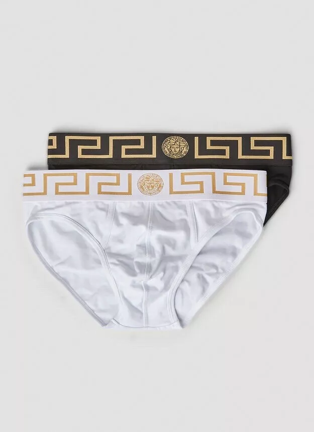 Versace Greca Border Briefs 2-Pack for Men