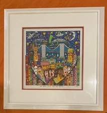 JAMES RIZZI 3D Silkscreen "WE WHO LOVE THE BIG APPLE" Signed Framed 163/350 1993