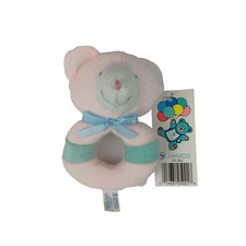 Hamco Pink Plush Bear Rattle Pastel Terrycloth 5 Inch Has Original Tags Vintage