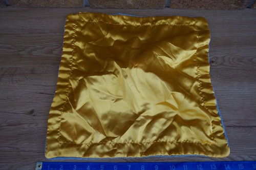 SECURITY Blanket Winnie the Pooh Blue TIGGER Gold Orange Yellow Satin Lovey Toy - Picture 7 of 11