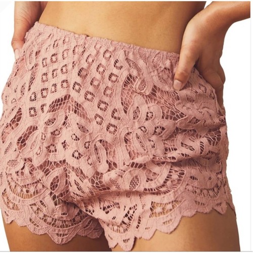 NWT FREE PEOPLE FP One Intimately Adella Pink Ballet Lace Shorts Lingerie SMALL - Picture 7 of 13